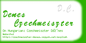 denes czechmeiszter business card